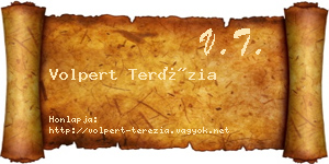Volpert Terézia névjegykártya
